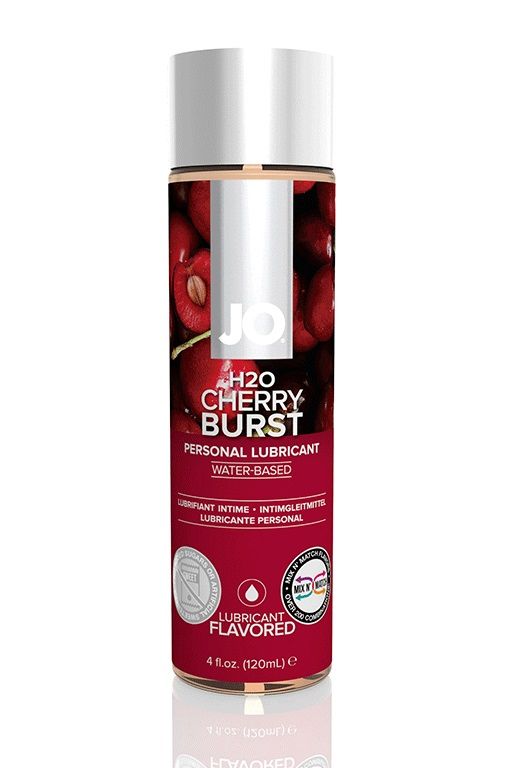 Лубрикант на водной основе с ароматом вишни JO Flavored Cherry Burst - 120 мл. System JO JO40116 - цена 