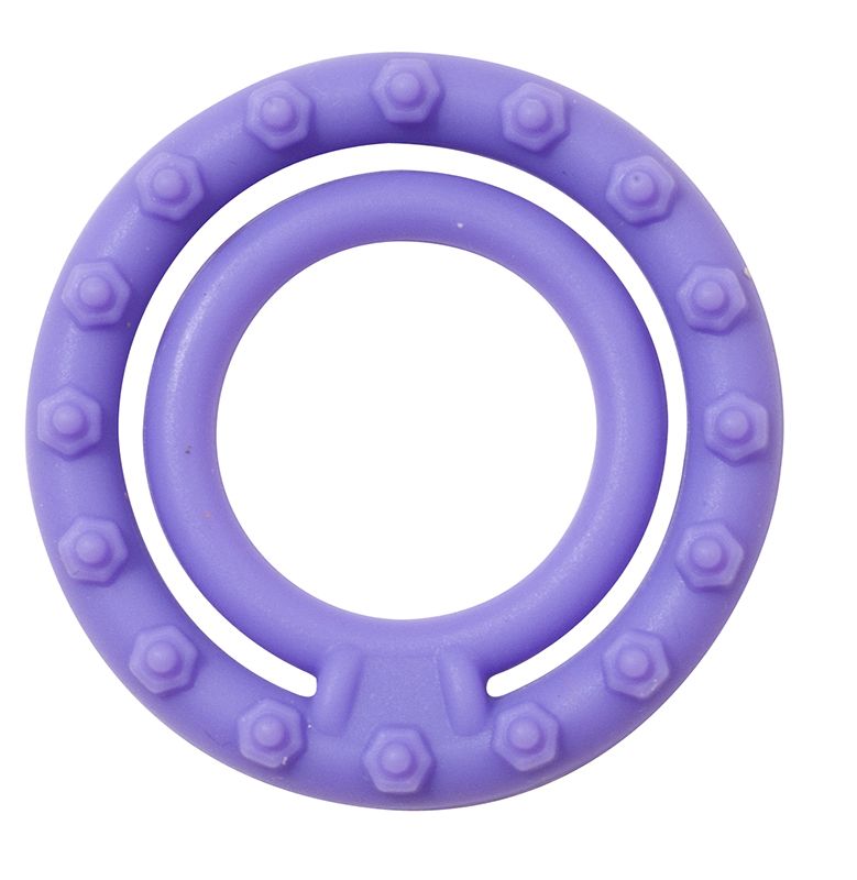 Фиолетовое двойное эрекционное кольцо NEON DOUBLE RING 45MM PURPLE Dream Toys 20760 - цена 