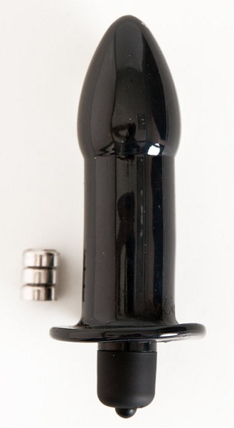 Чёрная водонепроницаемая вибровтулка - 9 см. ToyFa 901317-5 - цена 