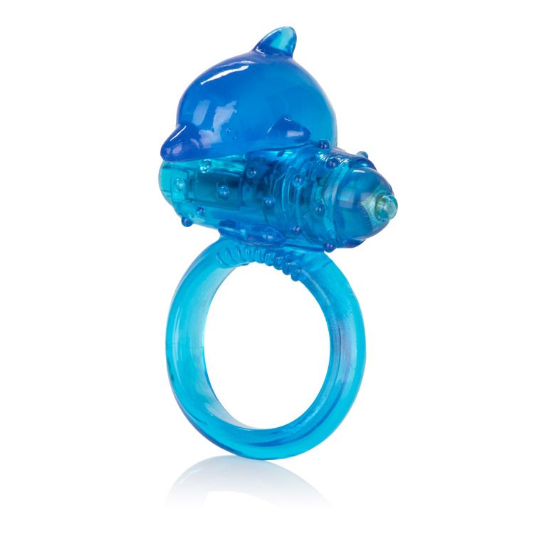 Эрекционное кольцо с вибрацией One Touch Dolphin California Exotic Novelties SE-1443-12-2 - цена 