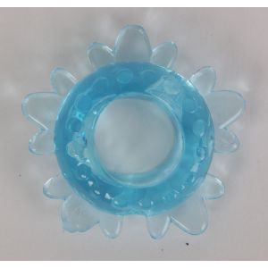 Голубое эрекционное кольцо  Снежинка  White Label 47200-1-MM - цена 