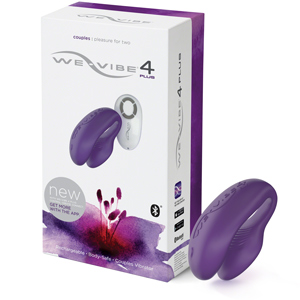 Фиолетовый вибромассажёр для двоих We-Vibe 4 Plus на радиоуправлении We-vibe WV 4-PUR PLUS - цена 