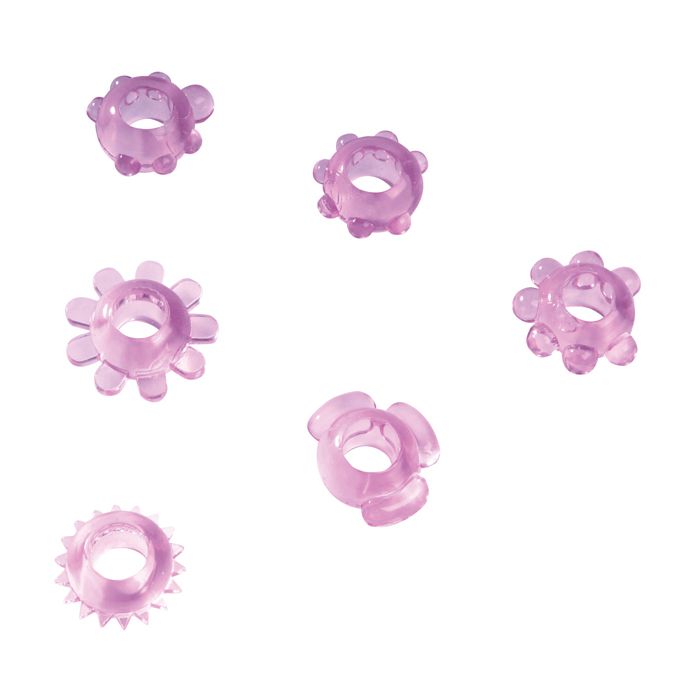 Розовое эрекционное кольцо Joy Rings Power Toy Joy 3006009019-1 - цена 