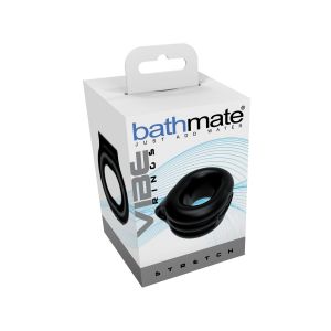 Чёрное эрекционное виброкольцо Stretch Bathmate BM-CR-ST - цена 