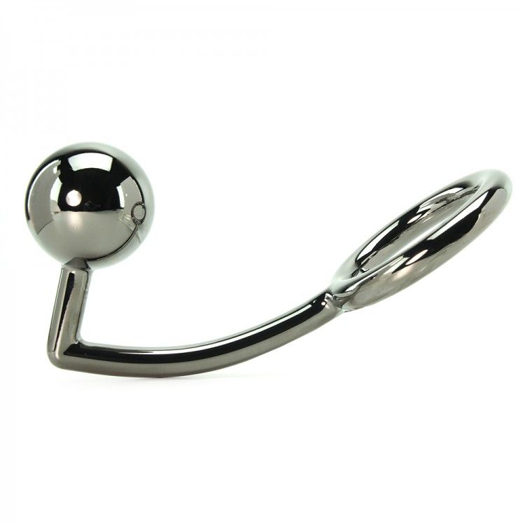 Эрекционное кольцо с анальным шаром из металла XR Brands TF3710 - цена 