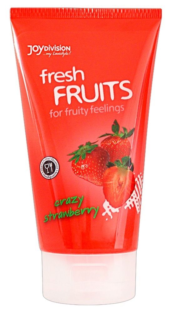 Гель-лубрикант на водной основе с ароматом клубники FreshFRUITS Сrazy Strawberry  - 150 мл. Joy Division 11221 - цена 