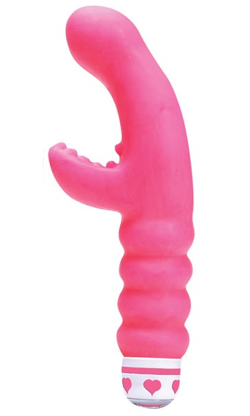Розовый вибростимулятор для G-точки и клитора - 21 см. Dream Toys 20233 - цена 