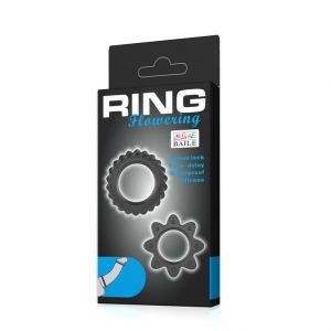 Набор ребристых эрекционных колец Ring Flowering Baile BI-210154-0801 - цена 