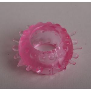Розовое эрекционное кольцо с пупырышками White Label 47200-2-MM - цена 