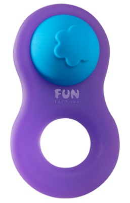 Фиолетовое эрекционное кольцо 8ight со съёмным стимулятором клитора Fun Factory 51506 - цена 
