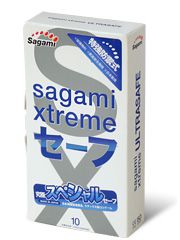 Презервативы Sagami Xtreme Ultrasafe с двойным количеством смазки - 10 шт. Sagami Sagami Xtreme Ultrasafe №10 с доставкой 