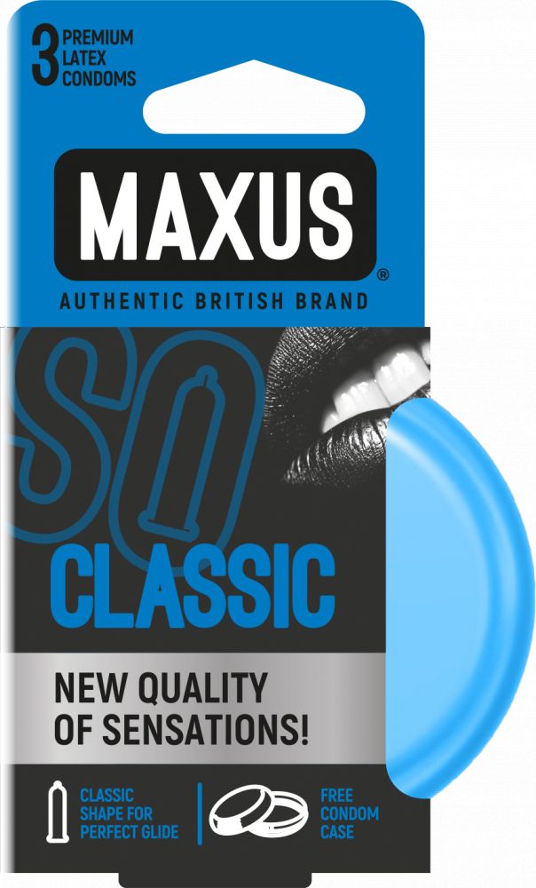 Классические презервативы в железном кейсе MAXUS Classic - 3 шт.  MAXUS Classic №3 - цена 