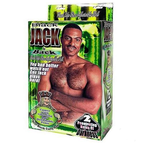 Секс-кукла в виде чернокожего мужчины с вибрирующим фаллосом и 2 любовными отверстиями BLACK JACK IS BACK NMC 004955 - цена 