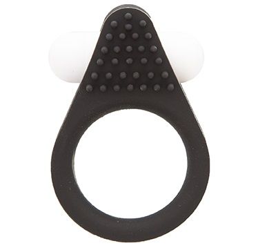 Чёрное эрекционное кольцо LIT-UP SILICONE STIMU RING 1 BLACK Dream Toys 21154 - цена 