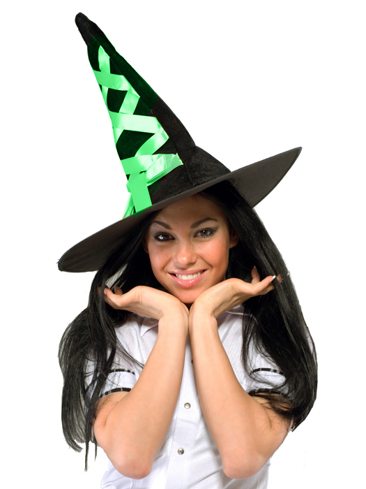 Шляпа ведьмы с зелёной шнуровкой Le Frivole N02769 - цена 614 р.