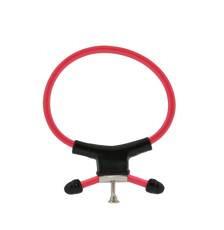 Красно-чёрное эрекционное кольцо с утяжкой RING OF POWER ADJUSTABLE RING NMC 170042 - цена 