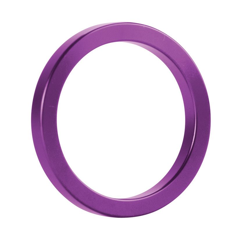 Фиолетовое металлическое эрекционное кольцо Metal Cockring Shots Media BV OU013PUR - цена 