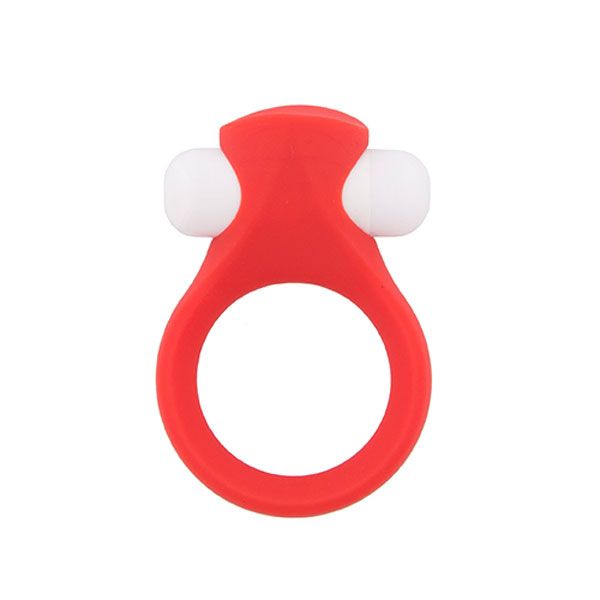 Красное эрекционное кольцо LIT-UP SILICONE STIMU RING 2 Dream Toys 21157 - цена 
