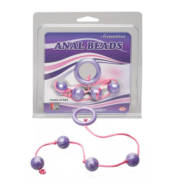 Фиолетовые анальные шарики GOOD VIBES ANAL BEADS SMALL Dream Toys 20049 - цена 
