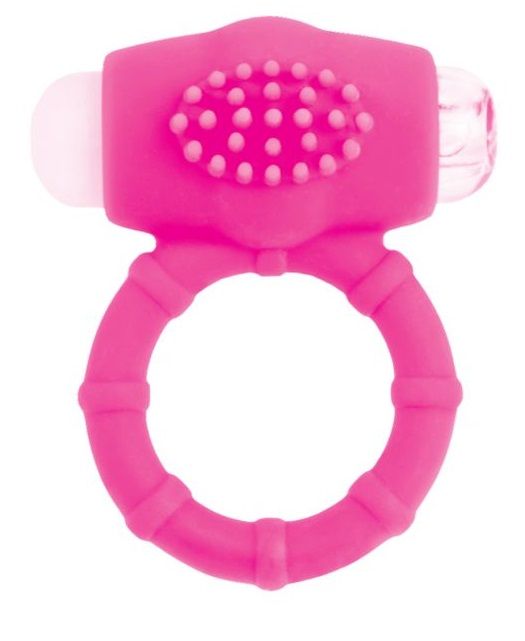 Розовое эрекционное виброкольцо A-toys  769001 - цена 