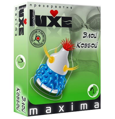 Презерватив LUXE Maxima  Злой Ковбой  - 1 шт. Luxe LUXE Maxima №1  Злой Ковбой  - цена 237 р.