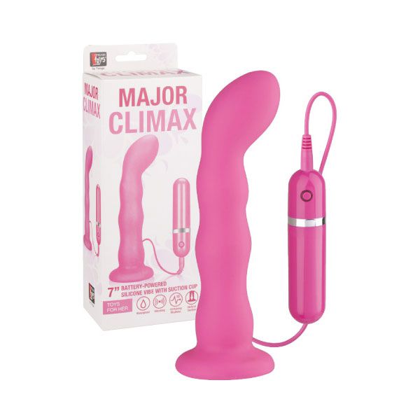 Розовый силиконовый вибратор Major Climax - 17,8 см. Dream Toys 20561 - цена 