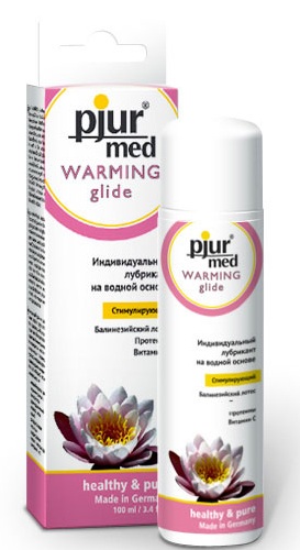 Стимулирующий лубрикант с экстрактом лотоса pjur MED Warming glide - 100 мл. Pjur MEDWARM-100 - цена 