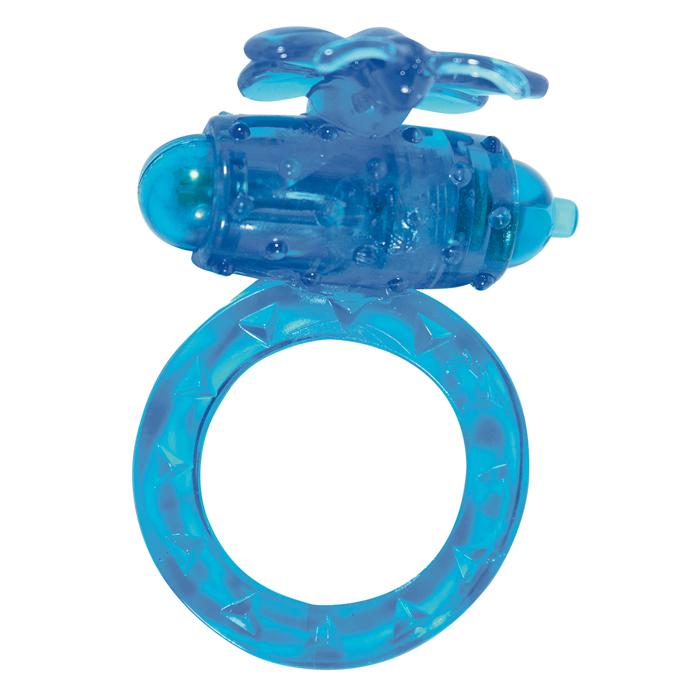 Голубое виброкольцо на пенис Flutter-Ring  Toy Joy 3006009348 - цена 