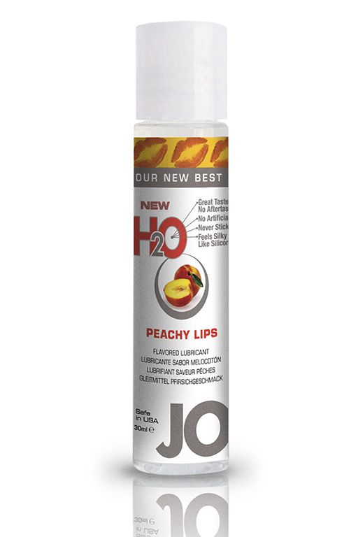 Лубрикант с ароматом персика JO Flavored Peachy Lips - 30 мл. System JO JO30126 - цена 