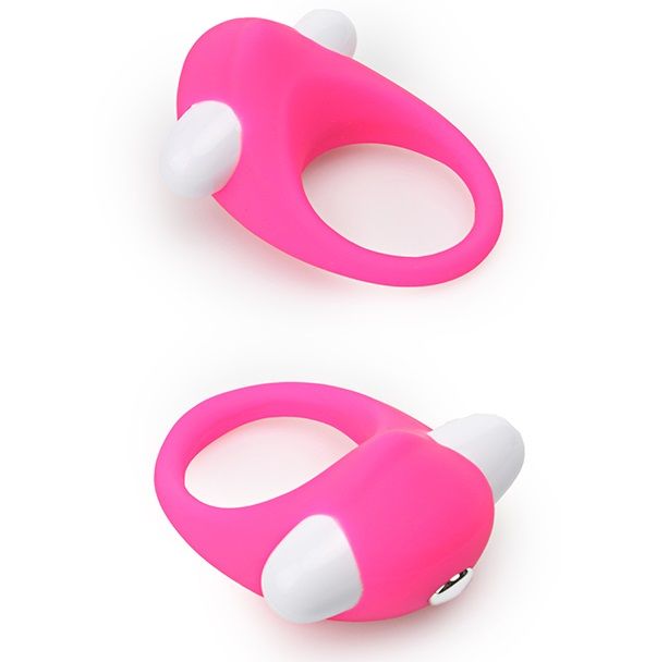 Розовое эрекционное кольцо LIT-UP SILICONE STIMU RING 6 Dream Toys 21236 - цена 