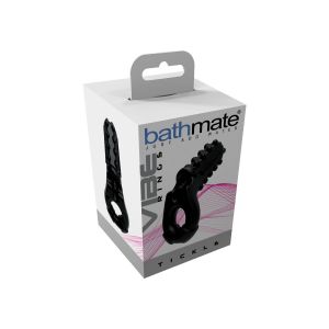 Чёрное эрекционное виброкольцо Tickle Bathmate BM-CR-TI - цена 