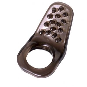 Дымчатое эрекционное кольцо с точками ToyFa 748030 - цена 