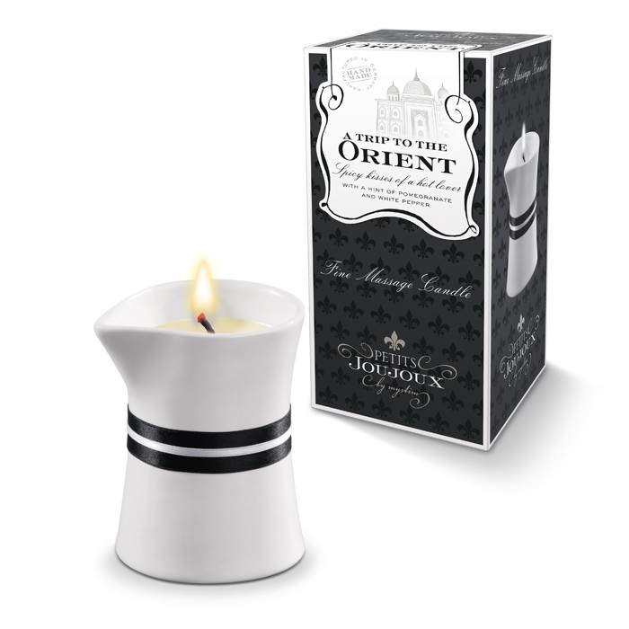 Массажное масло в виде малой свечи Petits Joujoux Orient с ароматом граната и белого перца MyStim 46724 - цена 
