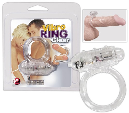Прозрачное эрекционное виброкольцо Vibro Ring Clear Orion 0564346 - цена 