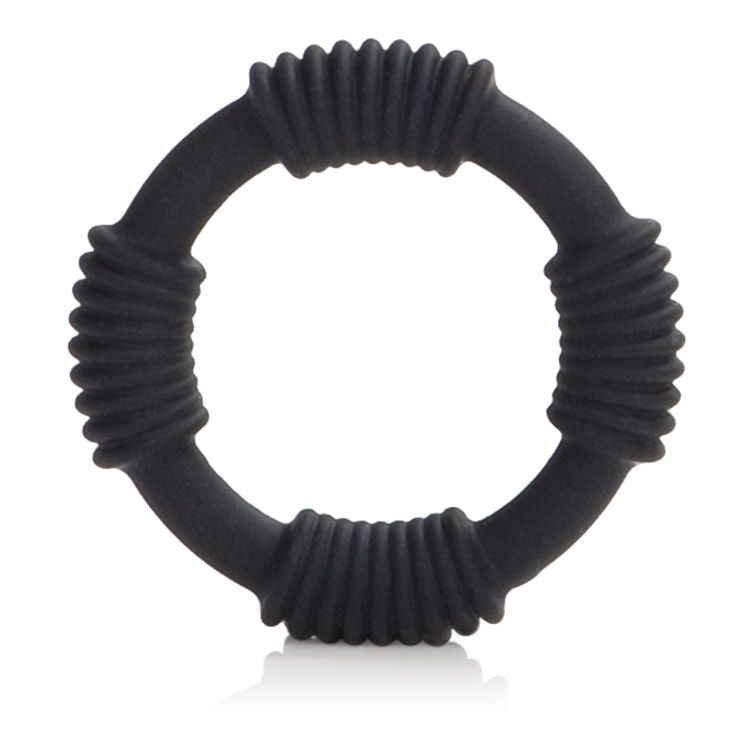 Чёрное эрекционное кольцо Adonis Silicone Rings Hercules California Exotic Novelties SE-1368-35-2 - цена 