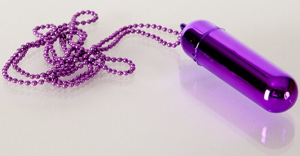 Фиолетовый мини-вибратор на цепочке ToyFa 881033-4 - цена 