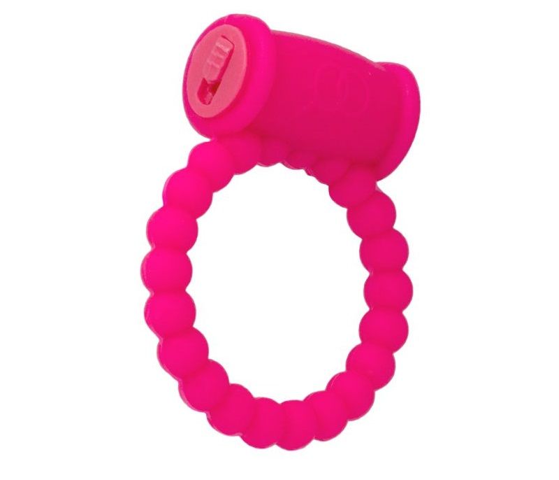Розовое виброкольцо на пенис A-toys из силикона  769006 - цена 