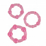 Набор из трех розовых колец разного размера Island Rings California Exotic Novelties SE-1429-04-2 - цена 