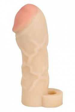 Закрытая удлиняющая насадка на пенис с подхватом мошонки Thicker   Bigger Extension - 17 см. Orion 05240000000 с доставкой 