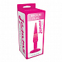 Розовая анальная втулка среднего размера JAMMY JELLY ANAL MEDIUM PLUG PINK - 14 см. Toyz4lovers T4L-00700709 - цена 