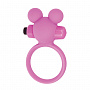 Розовое эрекционное виброкольцо TEDDY COCKRING SILICONE  Toyz4lovers T4L-00801785 - цена 
