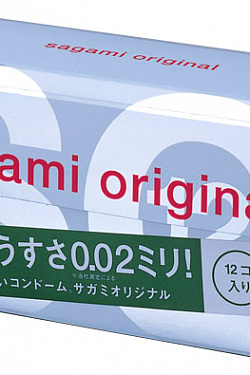 Ультратонкие презервативы Sagami Original 0.02 - 12 шт. Sagami Sagami Original 0.02 №12 с доставкой 