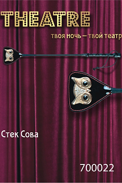 Чёрный стек с совой на кожаном наконечнике - 24 см. ToyFa 700022 с доставкой 