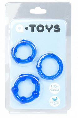 Набор из 3 синих эрекционных колец A-toys  769004-6 с доставкой 