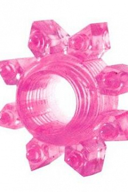 Розовое эрекционное кольцо Cockring star  EE-10119 с доставкой 
