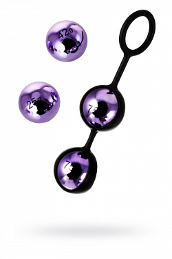 Фиолетово-чёрный набор вагинальных шариков TOYFA A-toys  764006 с доставкой 