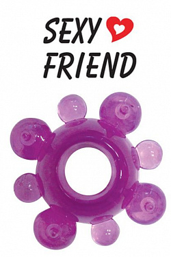 Фиолетовое эрекционное кольцо Sexy Friend   SF-70121 с доставкой 