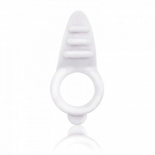 Белое кольцо на пенис с клиторальным стимулятором ORBIT Screaming O ORBT-110 - цена 