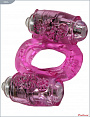 Эрекционное кольцо с 2 виброэлементами Eroticon 31004 - цена 