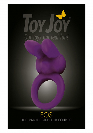 Фиолетовое эрекционное кольцо EOS THE RABBIT C-RING Toy Joy 3006010053 - цена 